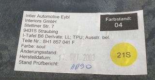 KIT AIRBAG 153523 AUDI A4 CABRIO (8H)