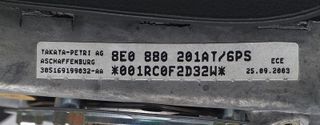 KIT AIRBAG 153523 AUDI A4 CABRIO (8H)