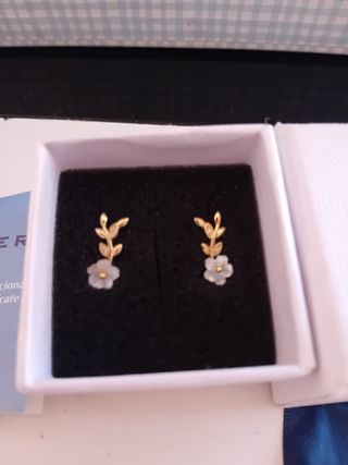 Pendientes Luxenter Flor Dorados Nuevos