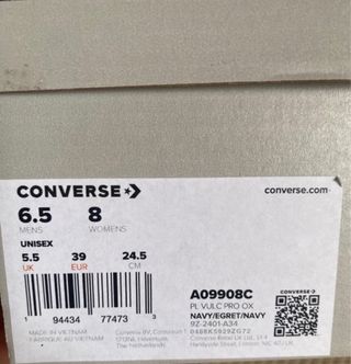 Zapatillas Converse Azul Marino y Blanco