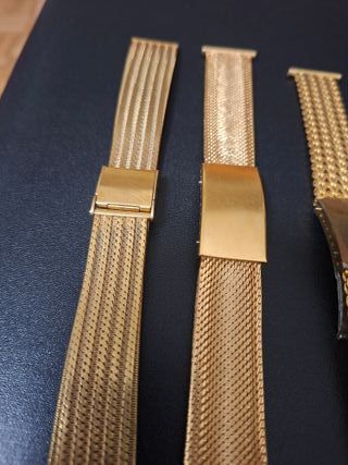 Brazaletes vintage para reloj, dorados