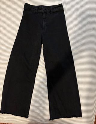 Vaqueros negros anchos