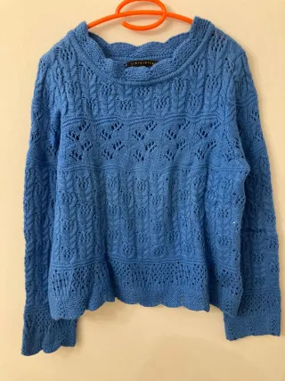 Jersey azul Tintoretto tejido.

