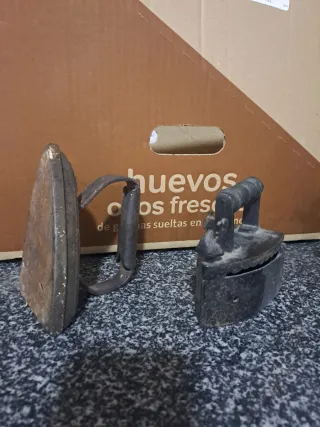 Planchas antiguas de hierro fundido