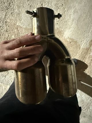 Colas de escape doble cromadas