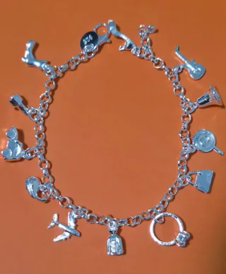 Pulsera de Plata 925 de 18/20 cm - Figuritas