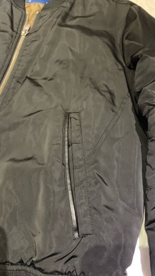 Chaqueta Bomber Zara Acolchada Negra