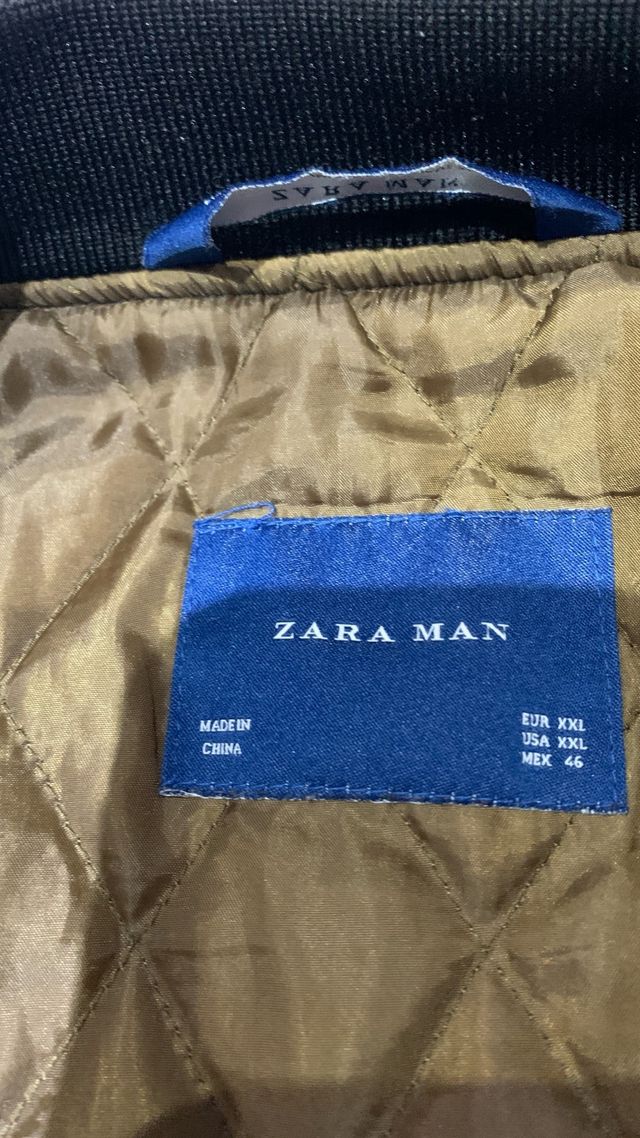 Chaqueta Bomber Zara Acolchada Negra