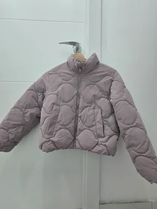 Abrigo acolchado malva