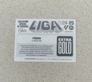CROMO PEDRI BARCELONA EXTRA GOLD LIGA ESTE 24/25