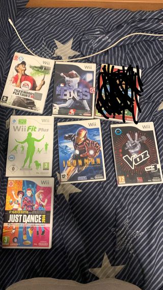 Lote 6 Juegos Wii: Just Dance, Iron Man, La Voz...