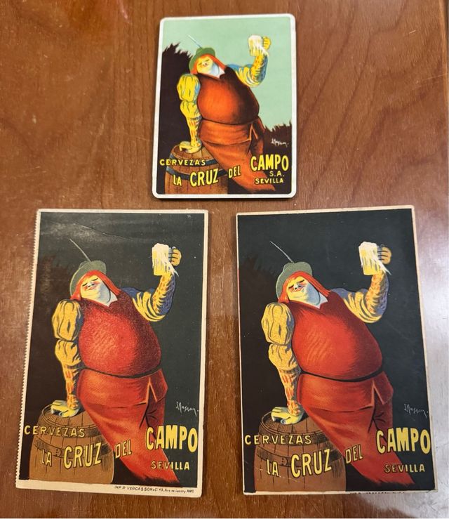 Lote 1 calendario Cruz Campo y 2 postales de 1946