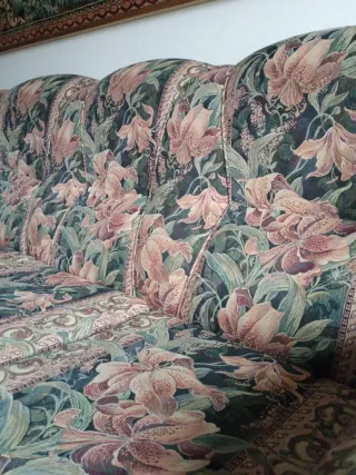 Sofá vintage estampado floral