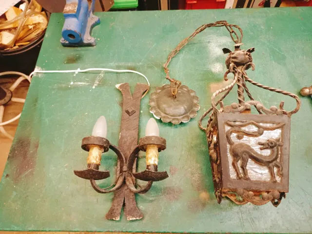 Farol y aplique antiguos