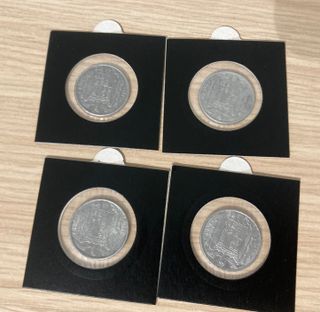 Serie 4 monedas 10 céntimos aluminio