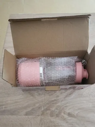 Mini batidora portátil rosa
