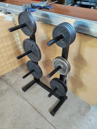 Rack Soporte para Discos de Pesas Doble