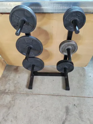 Rack Soporte para Discos de Pesas Doble