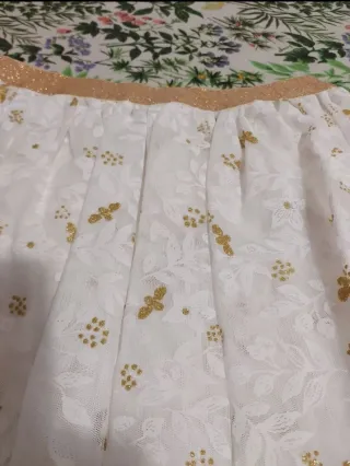 Per Natale gonna bianca e oro tg. 12 anni Petit Ba