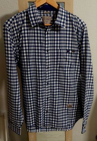 Camisa Guess  Azul marino y blanca Talla XL