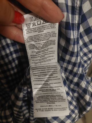 Camisa Guess  Azul marino y blanca Talla XL