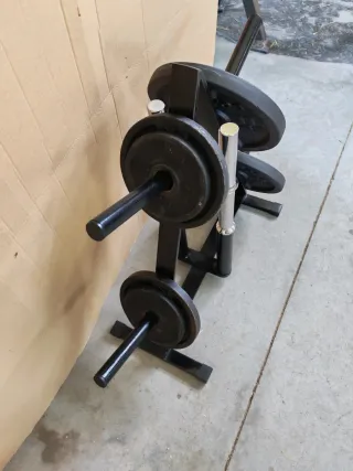 Soporte árbol para discos y mancuernas