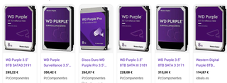Discos WD Purple  4 y 8TB NUEVOS PARA  CCTV Y NAS
