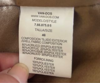 Chaleco pelo VANDOOS Talla 40 sin estrenar