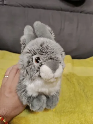 Coniglietto peluche grigio