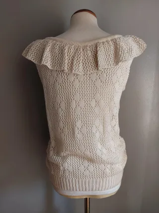 Chaleco de punto S/M beige