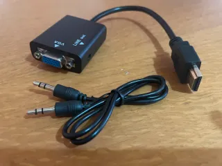 NUEVO adaptador HDMI VGA con audio jack PC consola