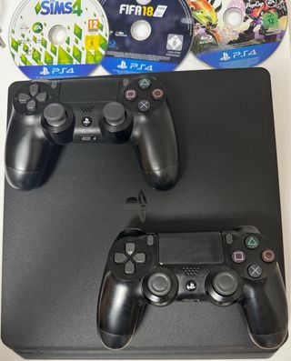 PACK PS4 Slim 1TB + 10 juegos + 2 mandos