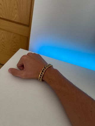 Bracciale cubano in oro da uomo