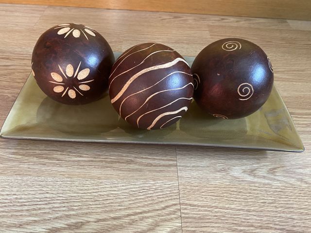 Bolas Decorativas Centro de Mesa Madera