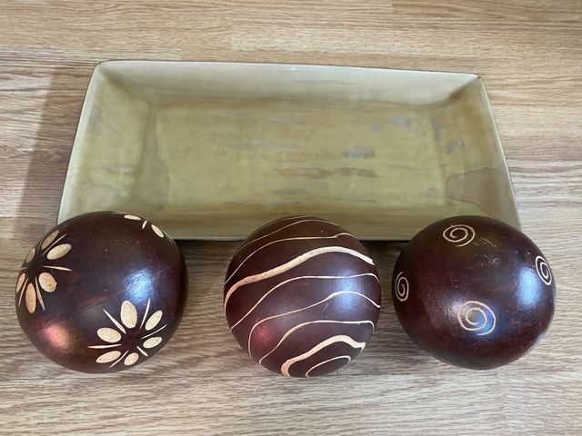 Bolas Decorativas Centro de Mesa Madera