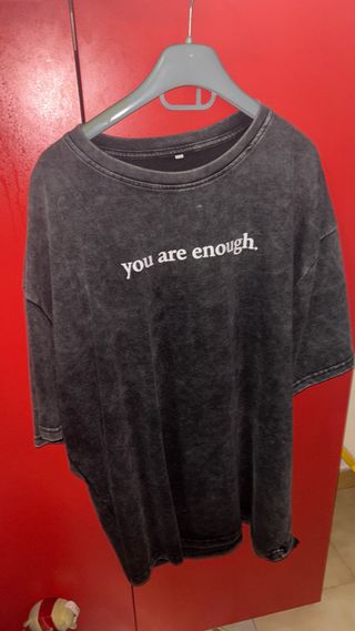 T-shirt grigia you are enough