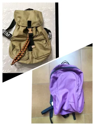Lote 2 Mochilas Bimba y Lola Beige y Morada