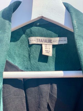 Chaqueta Biker Piel Verde Zara