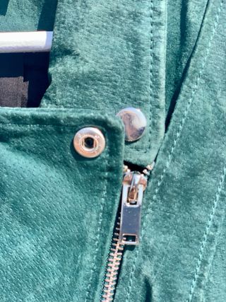 Chaqueta Biker Piel Verde Zara