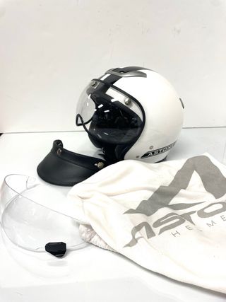 Casco Moto Jet Astone Blanco con Visera
