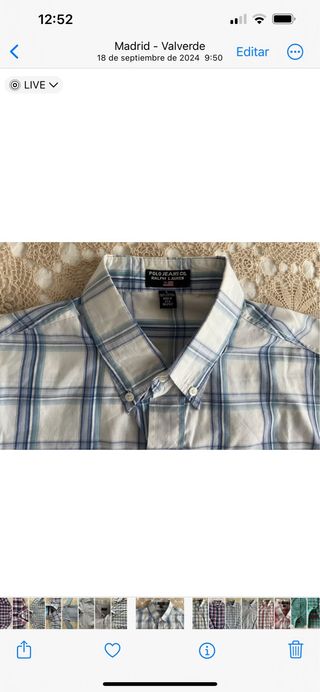CAMISA MANGA LARGA “POLO JEANS CO. RALPH LAUREN” L