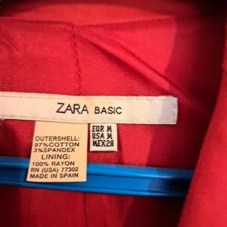 Chaqueta Zara Roja Talla s
