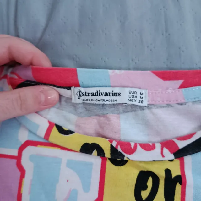Camiseta Stradivarius multicolor talla M