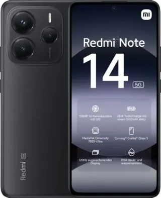 Xiaomi Redmi Note 14 5G Negro Nuevo