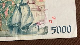 5000 Escudos Portugueses Billete
