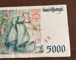 5000 Escudos Portugueses Billete