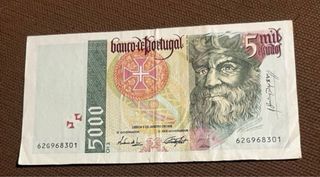 5000 Escudos Portugueses Billete