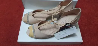 Zapatos Hispanitas verano beige/dorado sin estrena