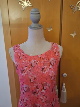Vestido fucsia floral fiesta evento vintage y2k