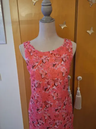 Vestido fucsia floral fiesta evento vintage y2k